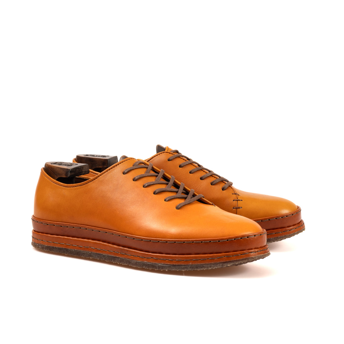 The Valencia Derby – Handcrafted Tan Leather Shoes