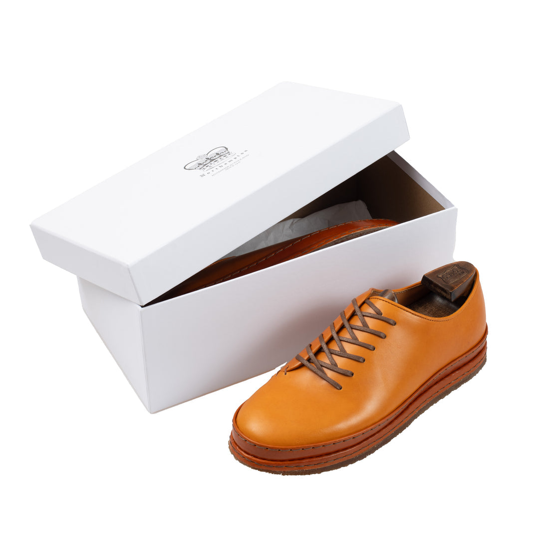 The Valencia Derby – Handcrafted Tan Leather Shoes
