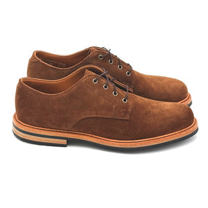 Elvario Camden Derby – Handmade Snuff Suede Leather Shoes