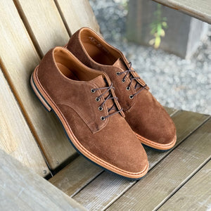 Elvario Camden Derby – Handmade Snuff Suede Leather Shoes