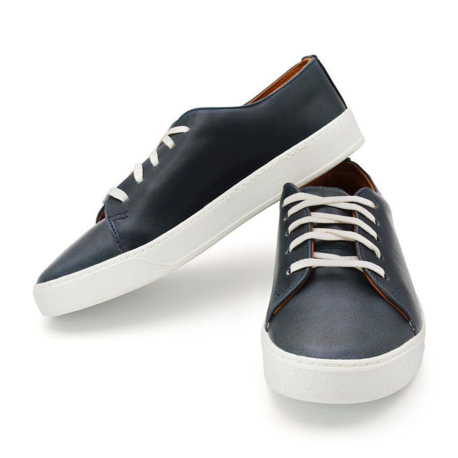 Elvario Court Classic 2.0 – Handmade Genuine Leather Sneakers | Parisian Blue
