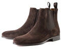 Elvario Handmade Dark Brown Suede Chelsea Boots – Premium Leather Ankle Boots for Men