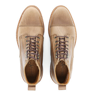 The Maverick Boot – Handcrafted Beige Leather Heritage Boots